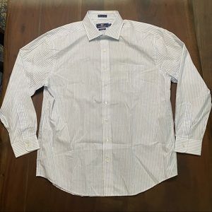 Vineyard Vines Blue & White Stripe Premium 120’s Cooper Button Down Shirt XL